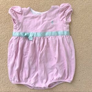 Ralph Lauren baby girl romper, size 9 months
